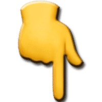 Down Point Finger Emoji 200x200